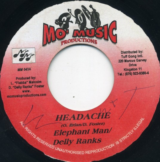 Elephant Man & Delly Ranks / Isan  – Headache / Clear Di Way (7")                   