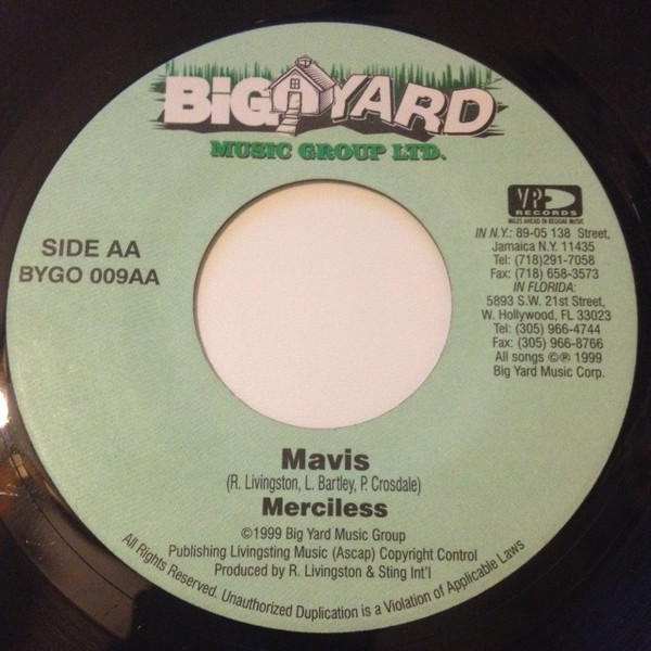 Merciless - Mavis / Version (7")