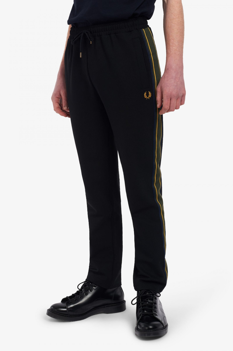 Fred Perry Striped Tape Track Pant Black-L