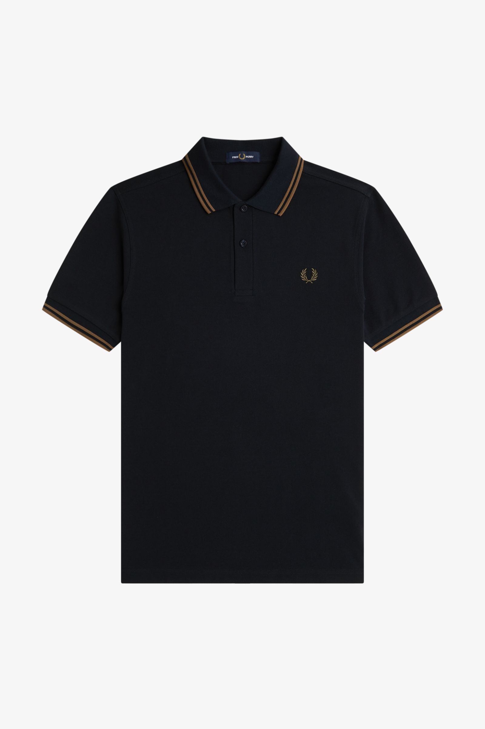 Fred Perry Twin Tipped Fred Perry Shirt (Navy/Bronze) 
