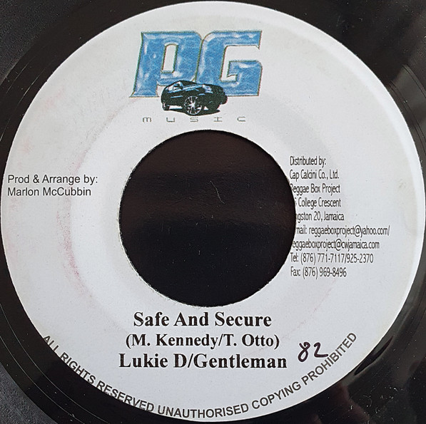 Lukie D / Gentleman – Safe And Secure /  Safe And Secure Rhythm (7") 