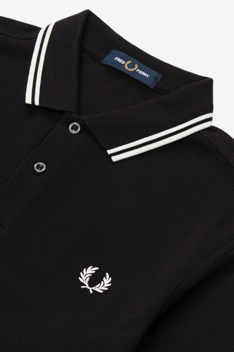 Fred Perry Poloshirt Langarm Black M3636-L