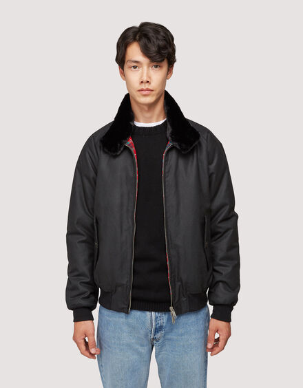 Baracuta G9 Harrington Waxed Black