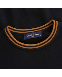 Fred Perry Classic Crew Neck Jumper Black/Caramel-S