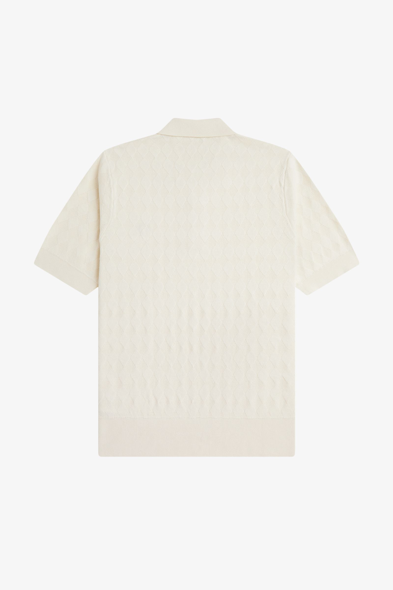 Fred Perry Pointelle Knitted Shirt (Ecru)