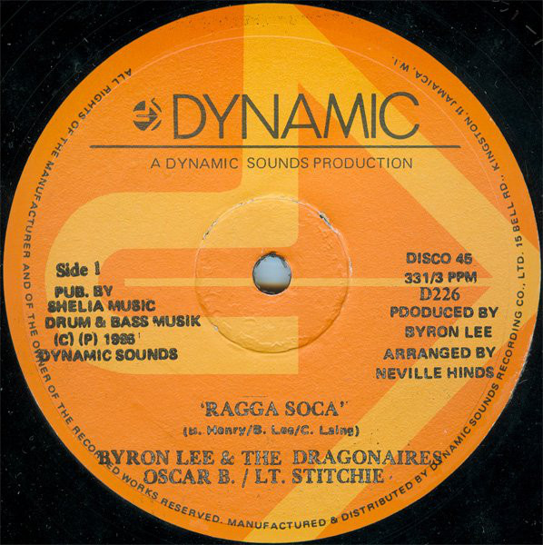 Byron Lee & The Dragonaires, Oscar B. & Lt. Stitchie - Ragga Soca (12")