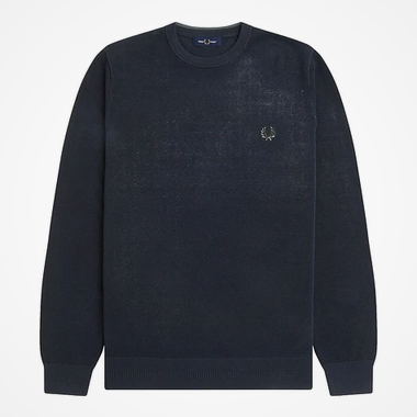 Fred Perry Pique Stitch Jumper (Navy) 
