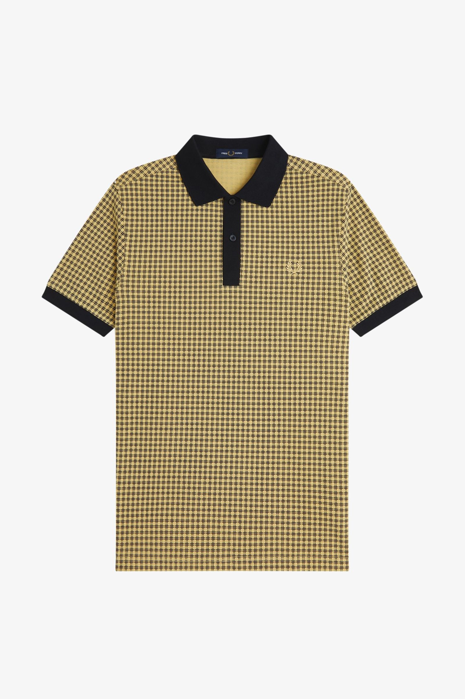 Fred Perry Cross Print Polo Shirt (Black)