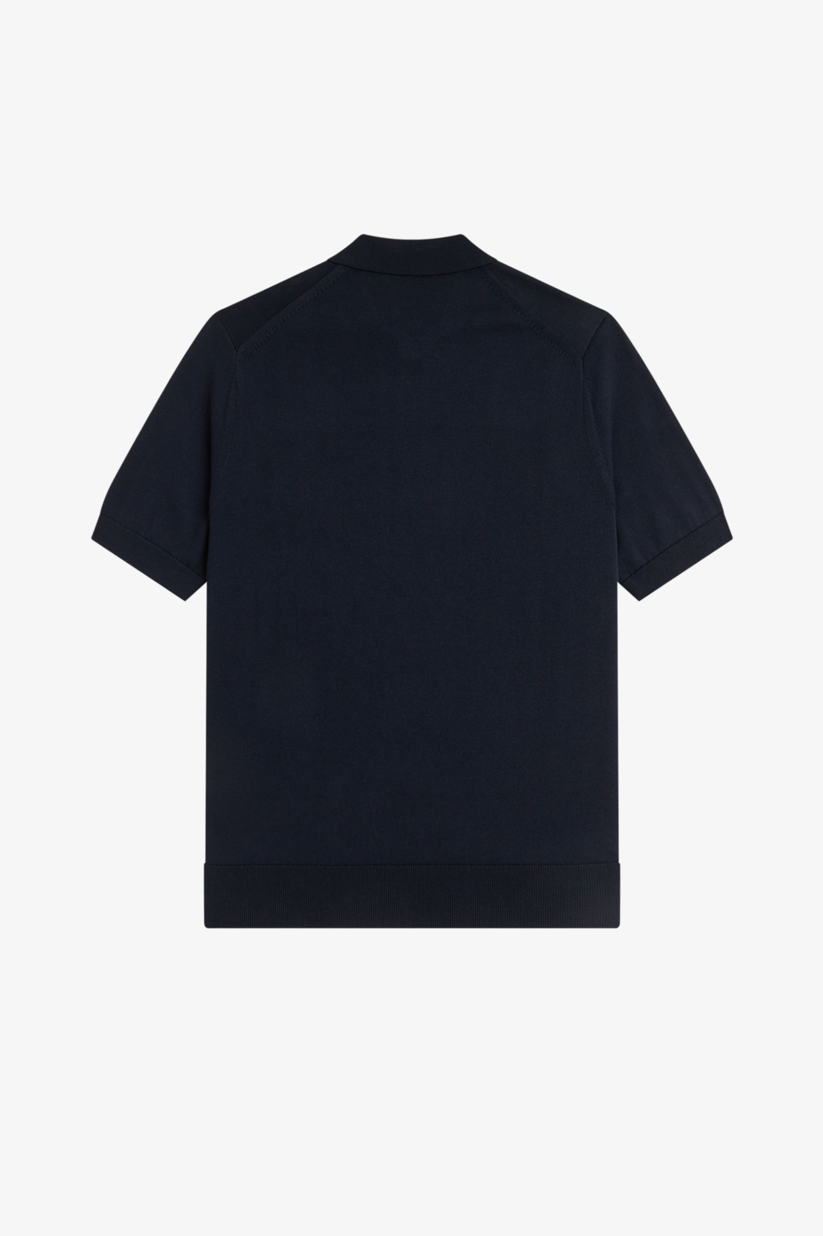 Fred Perry Long Staple Cotton Knitted Shirt (Navy)