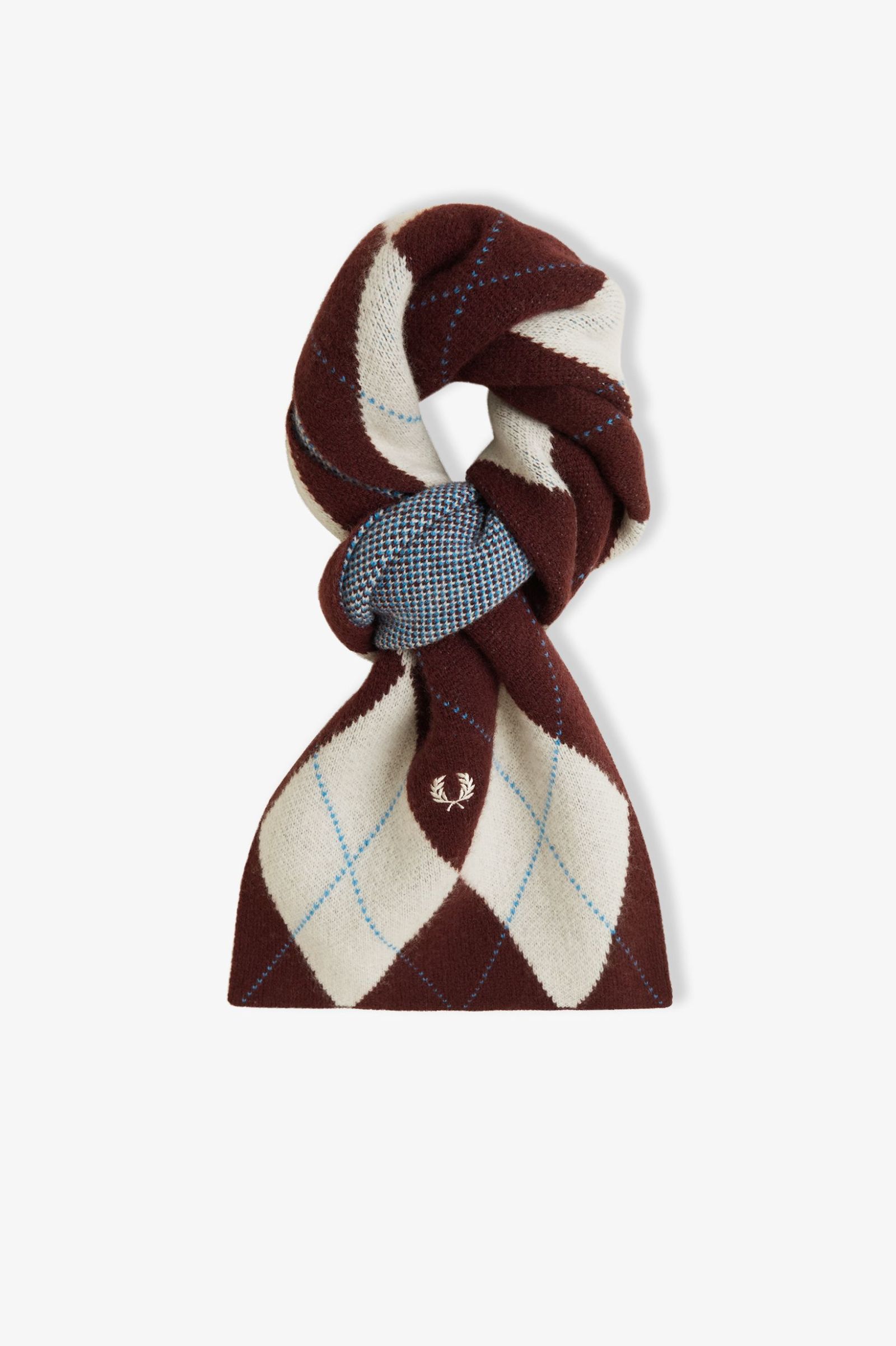 Fred Perry Brushed Argyle Scarf (Ecru)