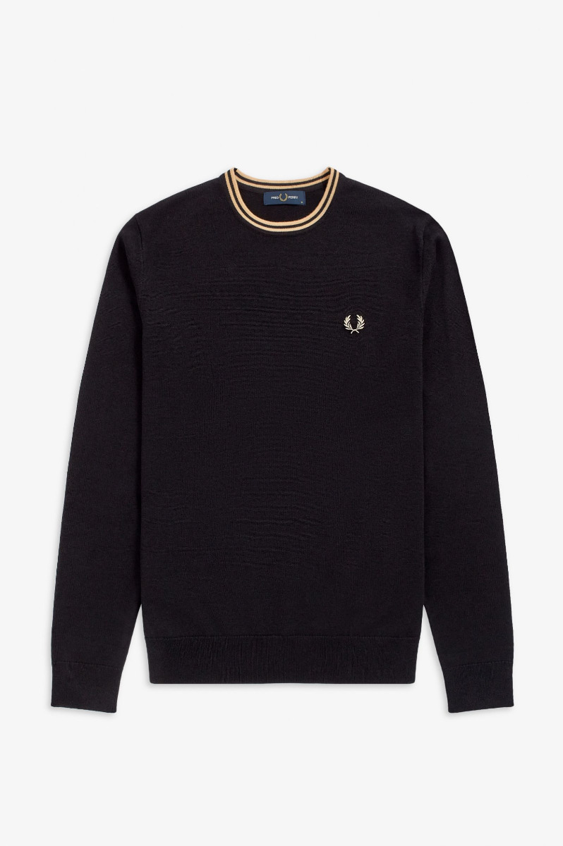Fred Perry Pullover Schwarz/Champagner K9601-S