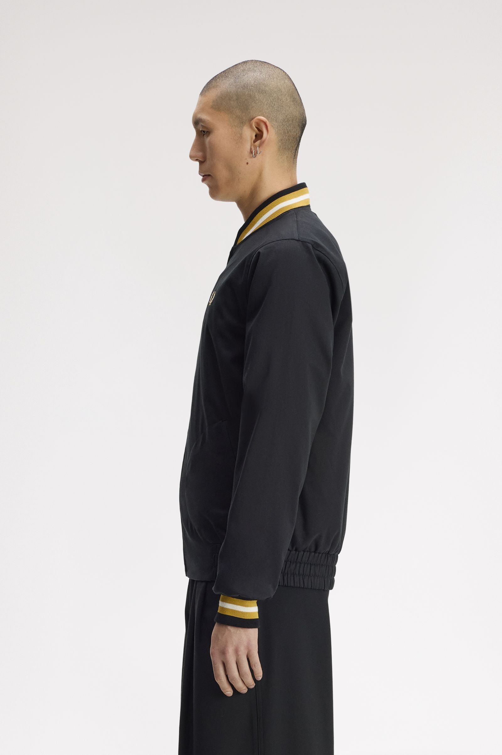 Fred Perry Twill Tennis Bomber Jacket (Black)