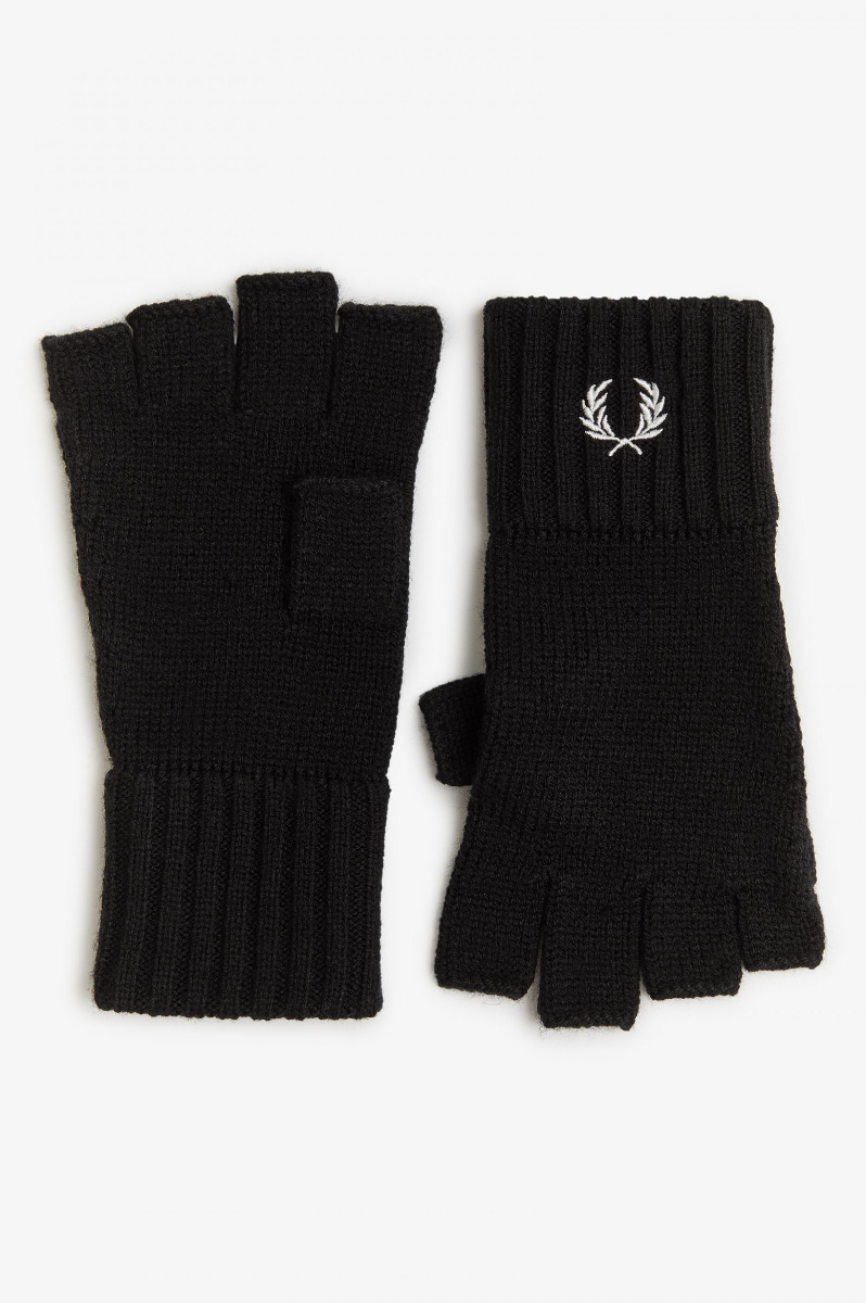 Fred Perry Handschuhe Fingerless Black-M