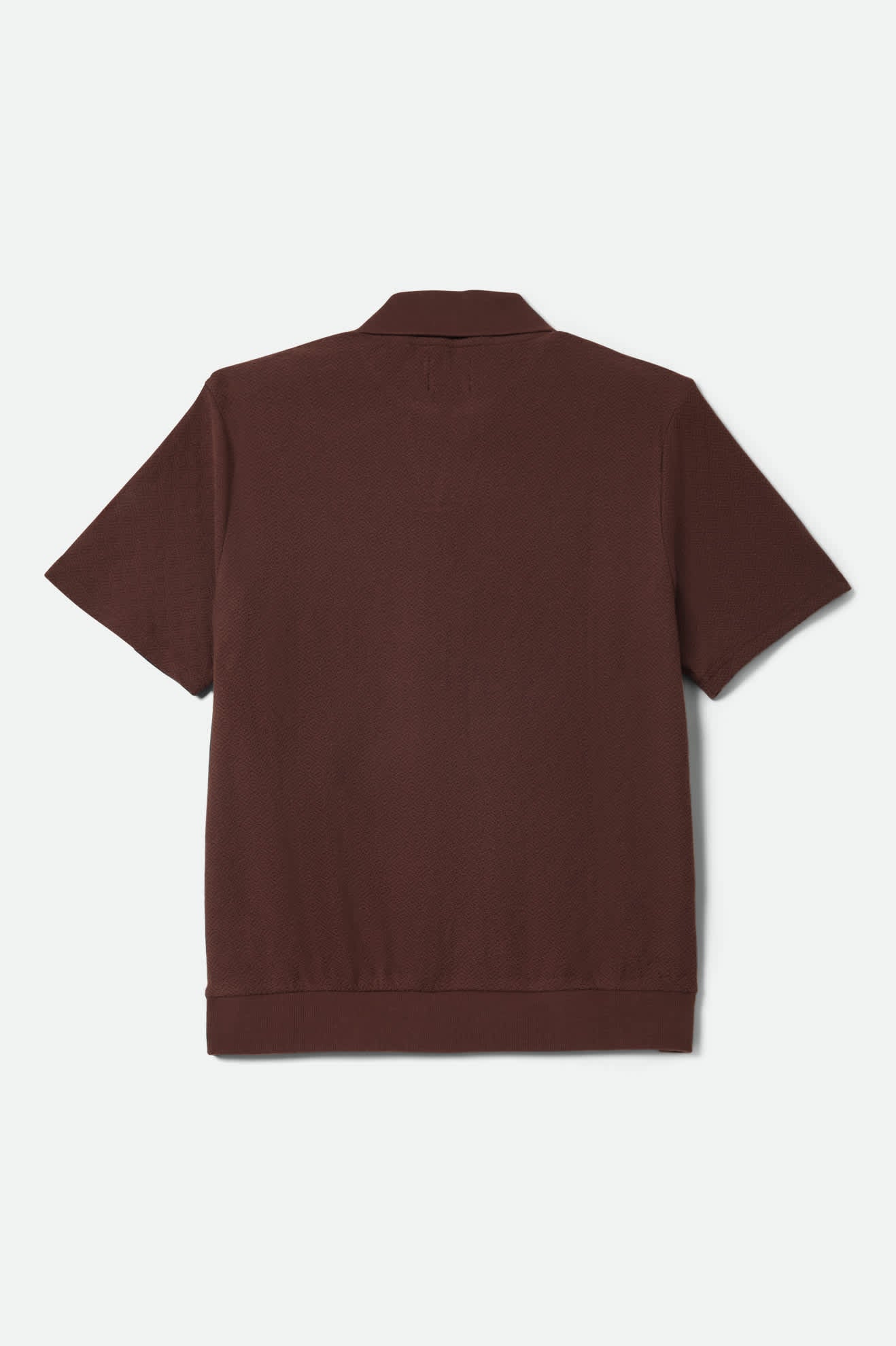 Brixton Jacquard Short Sleeve Theo (Chocolate/Off White)