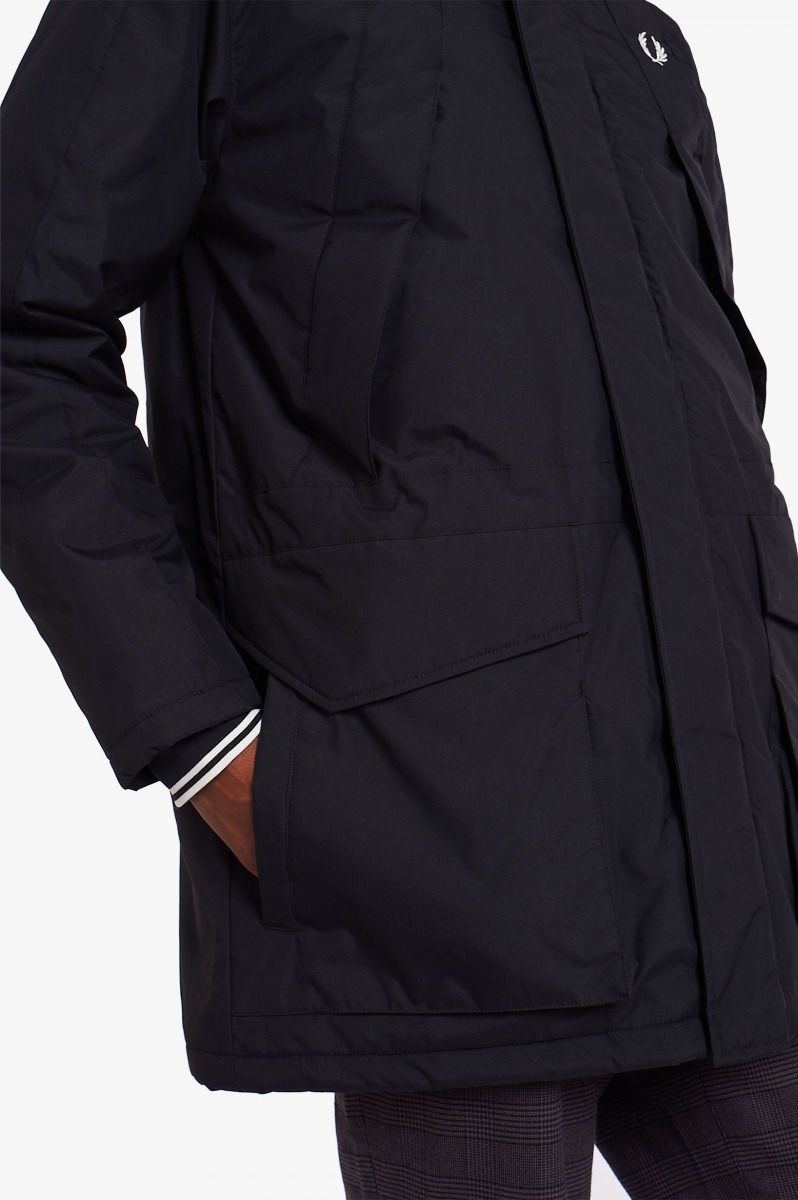 Fred Perry Jacke Padded zip Through in Black