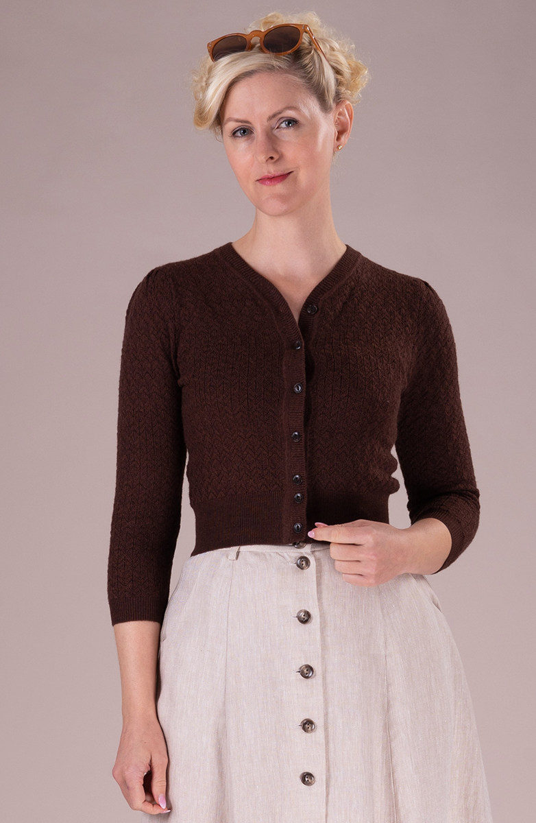 Emmy Design Delightful Daytime Cardi in Coffee