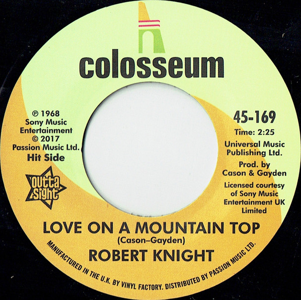 Robert Knight - Love On A Mountain Top / Everlasting Love (7")