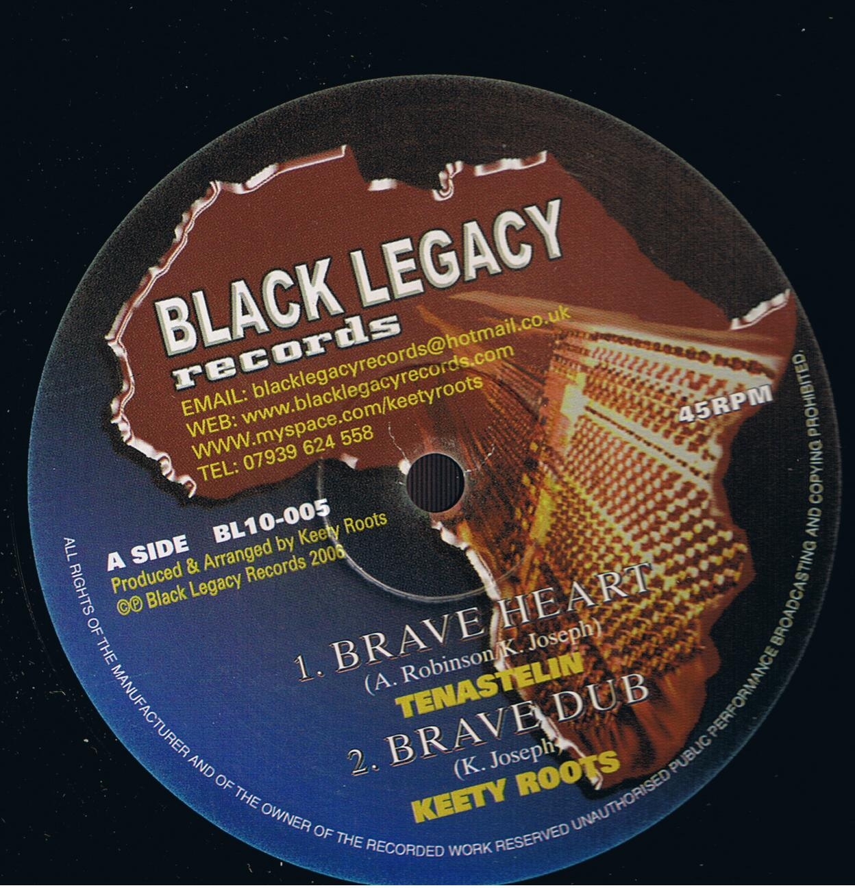 Tenastelin - Brave Heart / Keety Roots - Brave Dub / Tenastelin - His Majesty / Keety Roots - Dub Majesty (10")