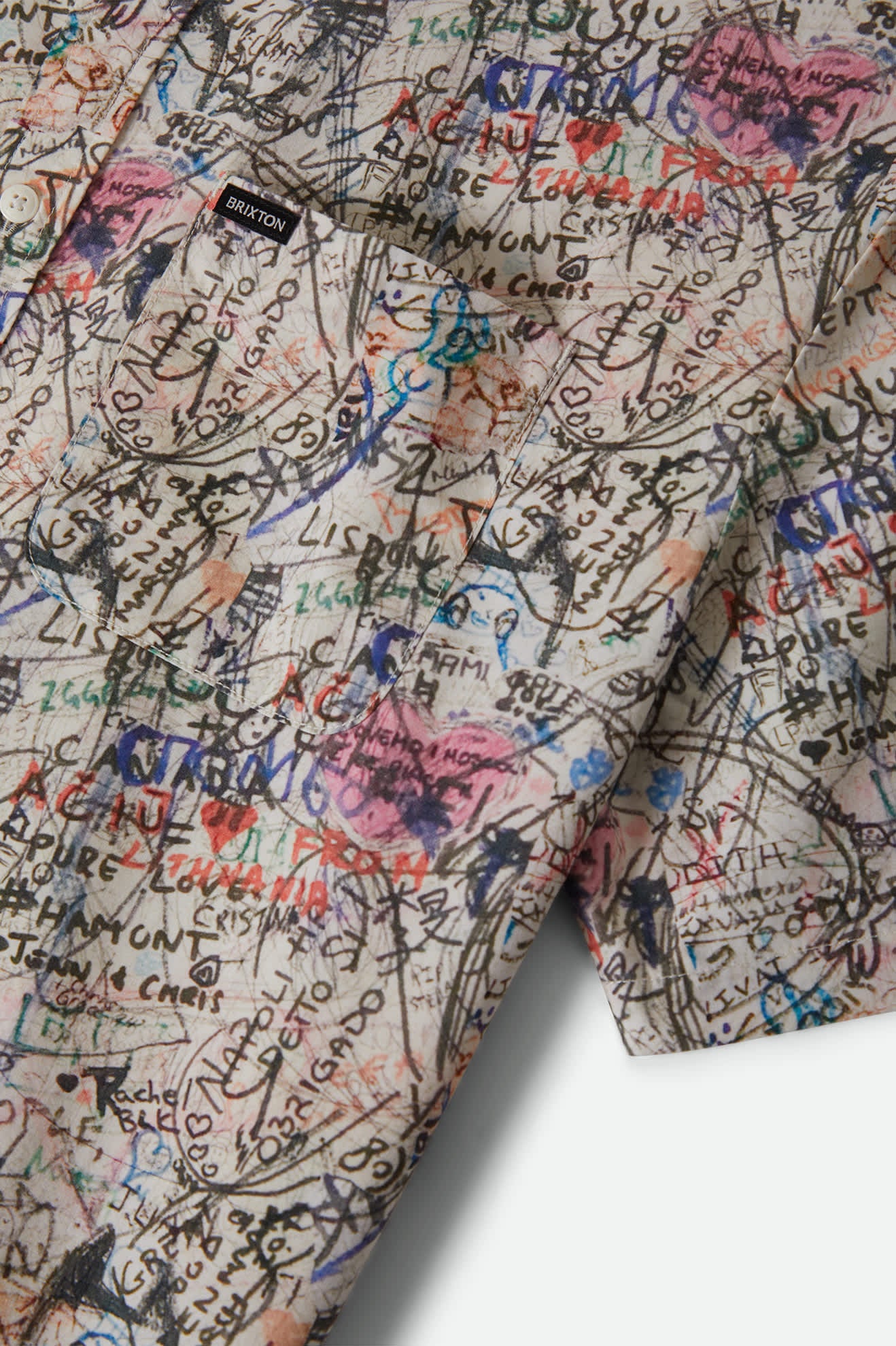 Brixton Cru Print Shirt (Graffiti)