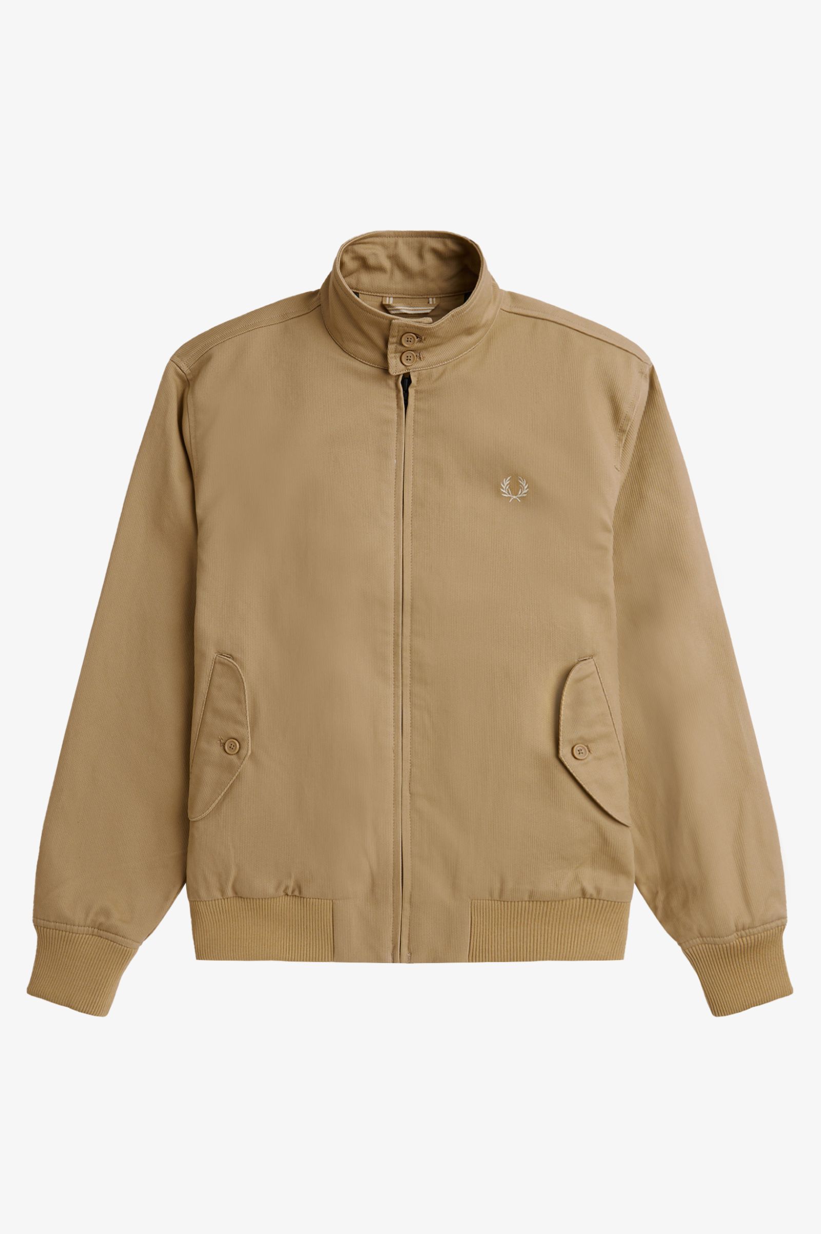 Fred Perry Corduroy Harrington Jacket in Warm Stone 