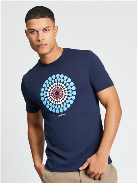 Ben Sherman Short Sleeve Plectrum Target T-Shirt (Dark Navy)