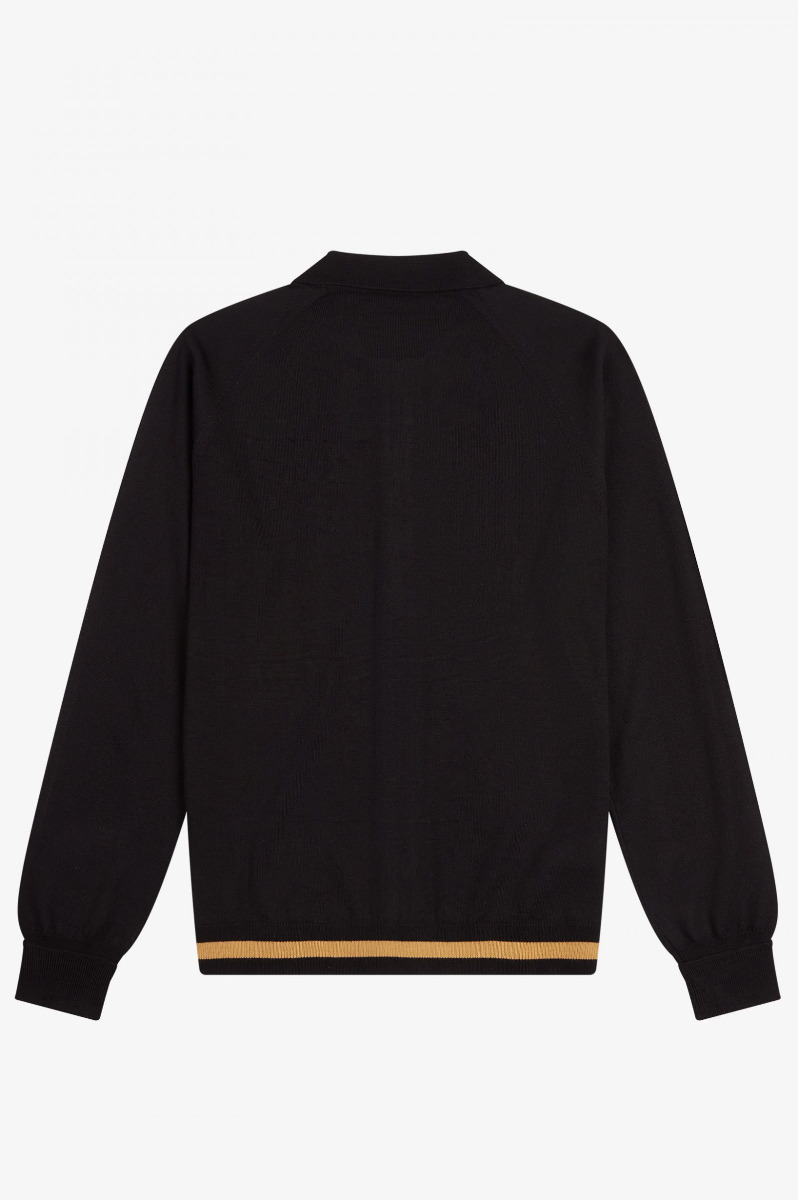 Fred Perry Reissues Concealed Zip Shirt Black-M