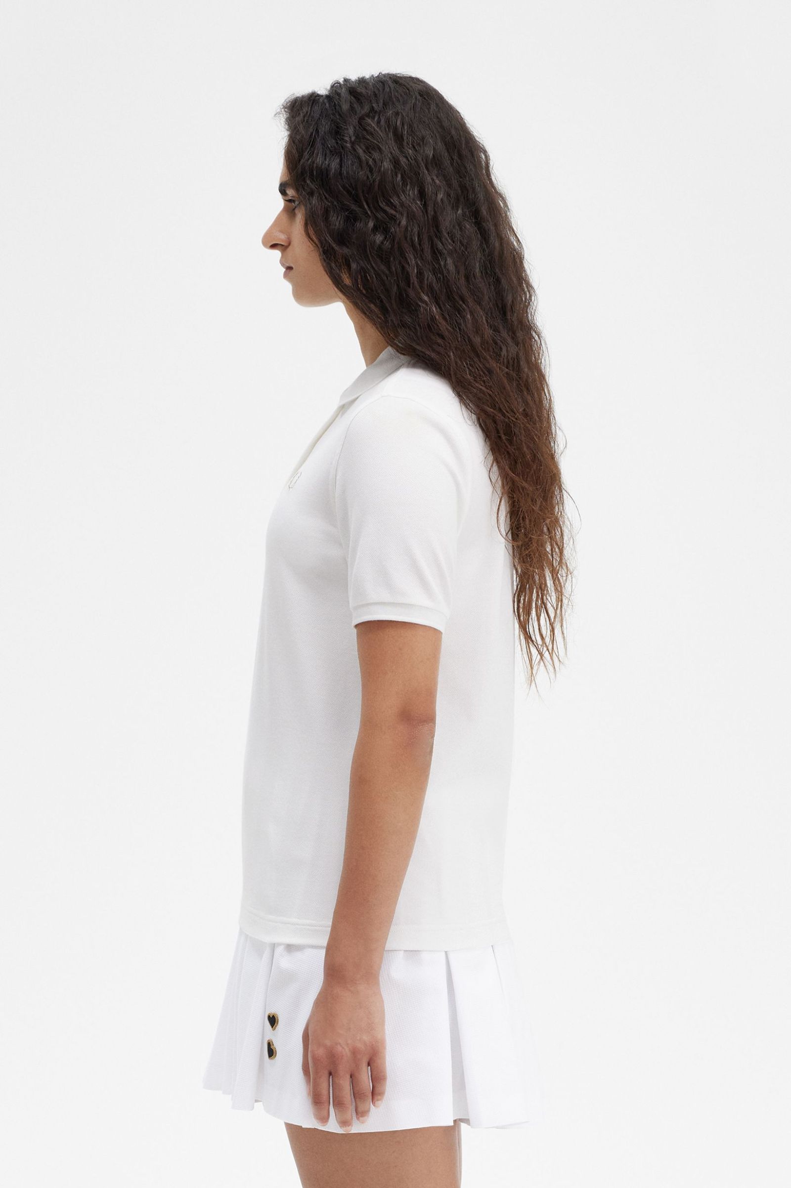 Fred Perry Damen Plain Polo Shirt (Snow White)