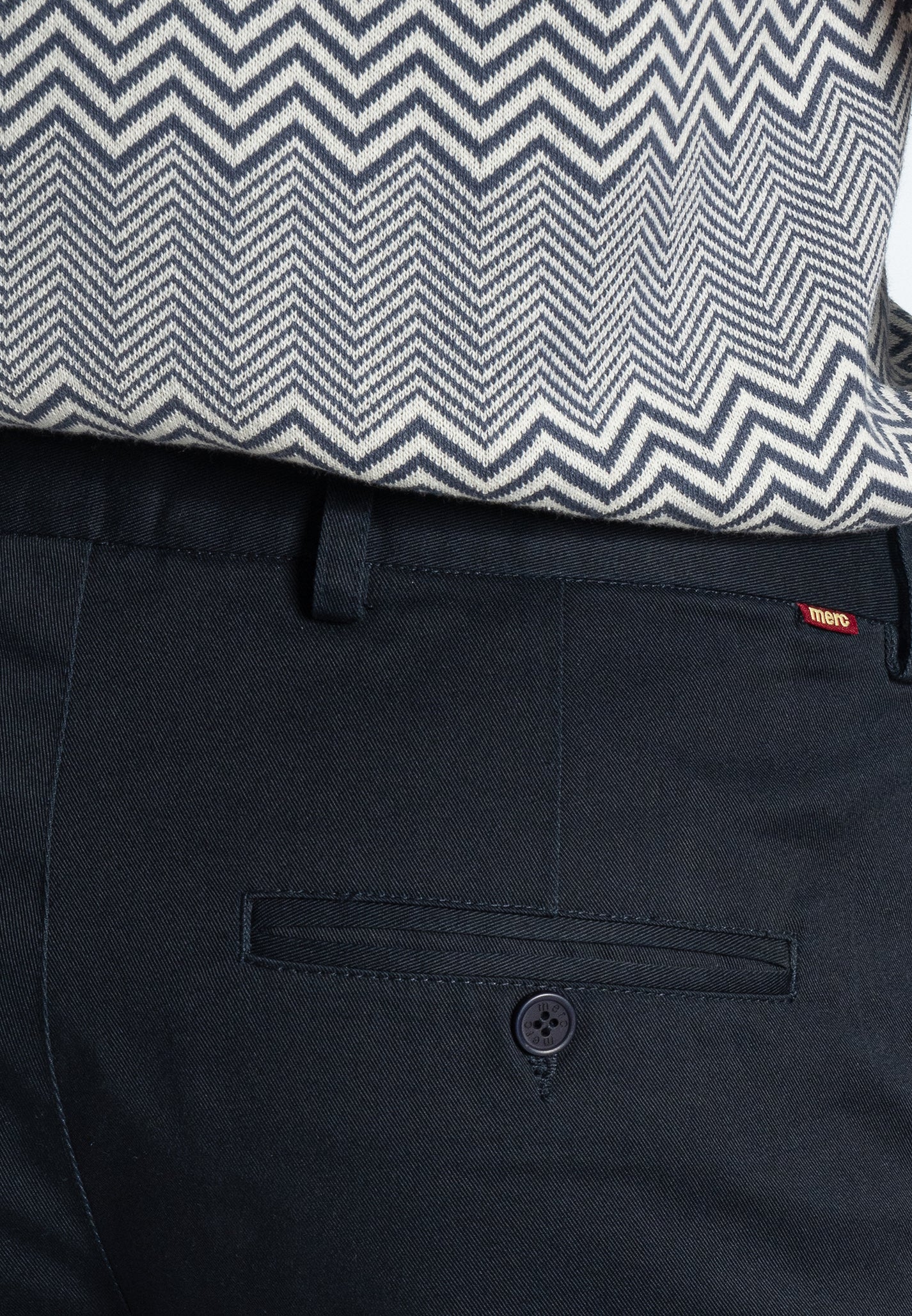 Merc Sta Press Trousers Winston (Navy) Merc Sta Press Trousers Winston (Navy)