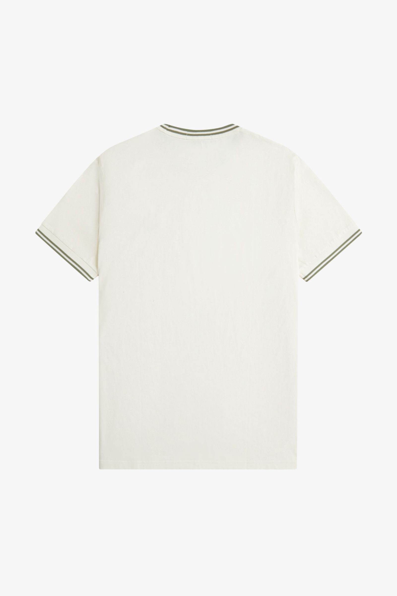 Fred Perry Twin Tipped T-Shirt in Light Ecru/Olive Mint 