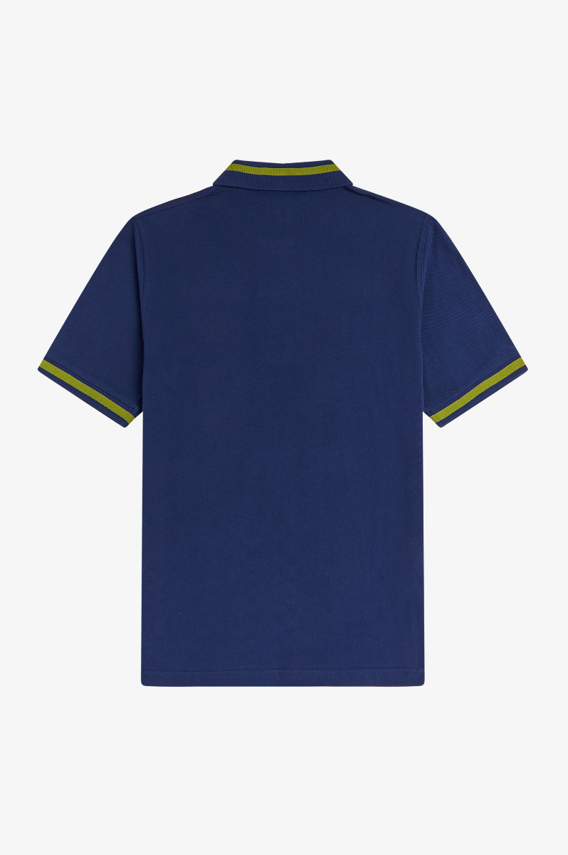 Fred Perry Made In England Single Tipped Polo Shirt M2 French Navy-38
