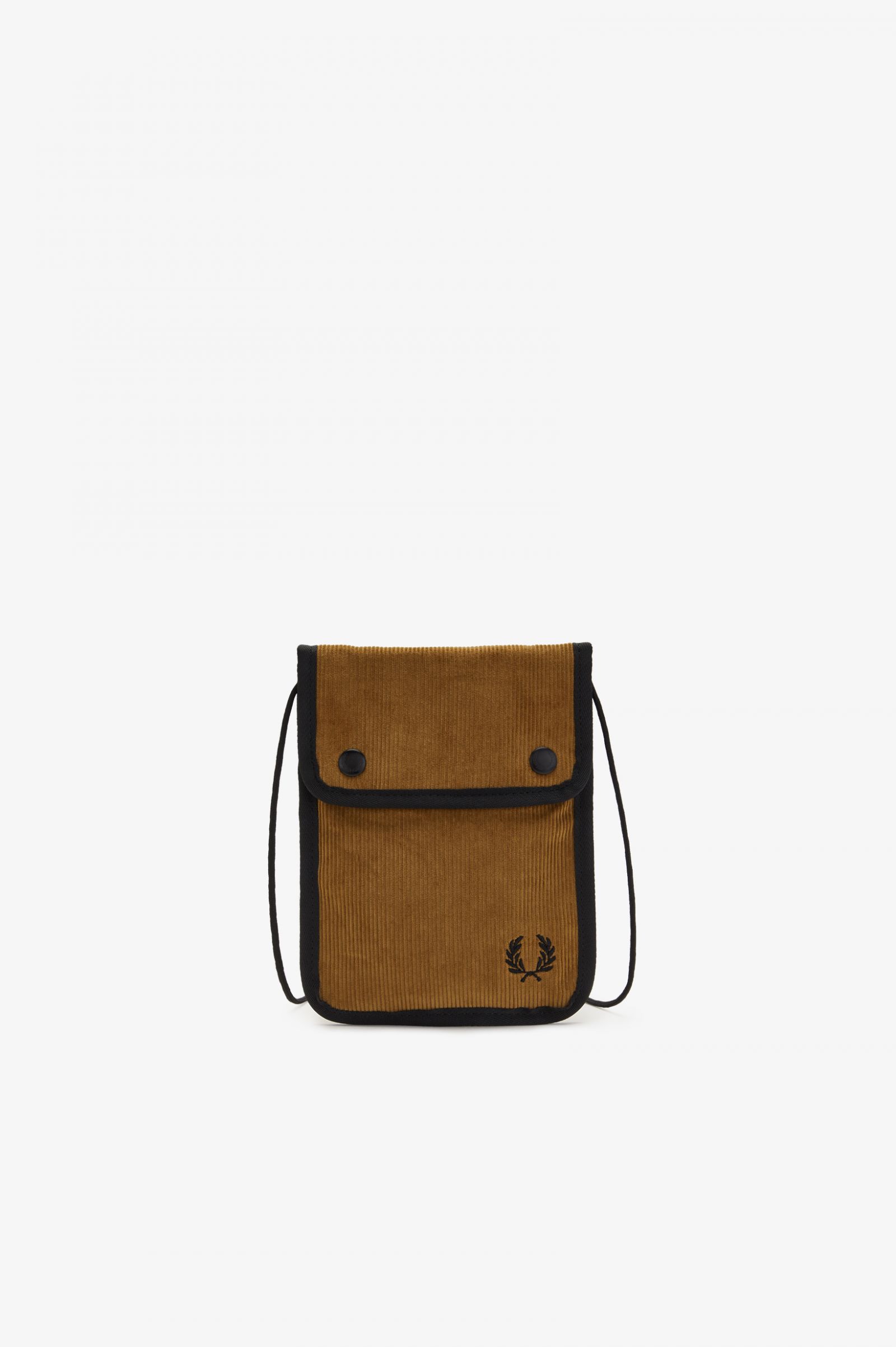 Fred Perry Branded Cord Pouch in Caramel