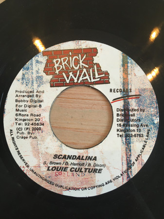 Louie Culture – Scandalina  / Dubwise (Version) (7")      