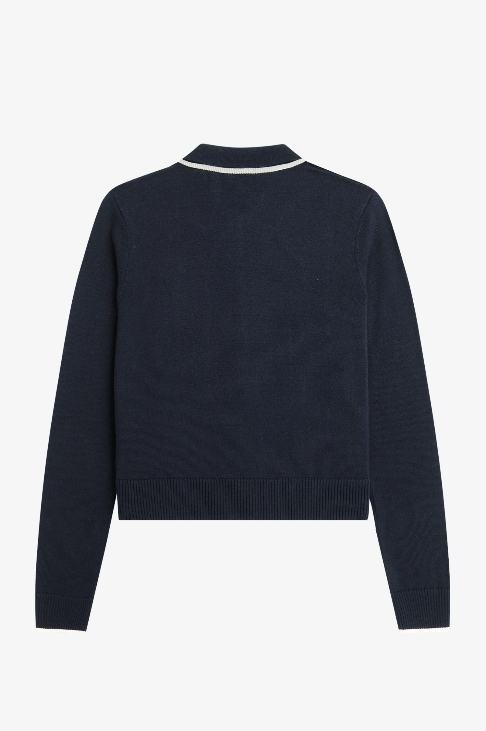 Fred Perry Zip-Through Knitted Shirt (Navy)