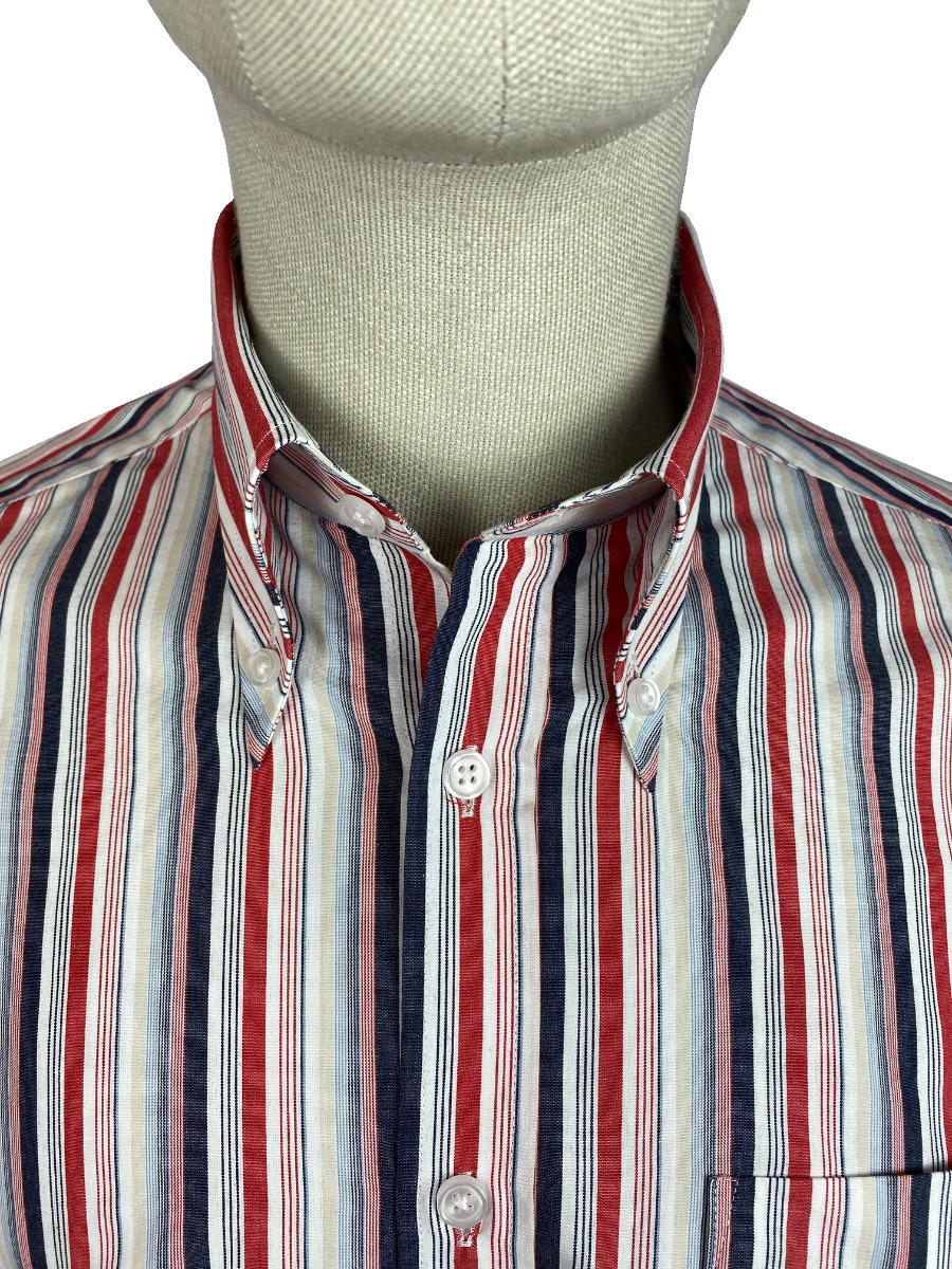 Ska & Soul Stripe Spearpoint Button-Down Pink