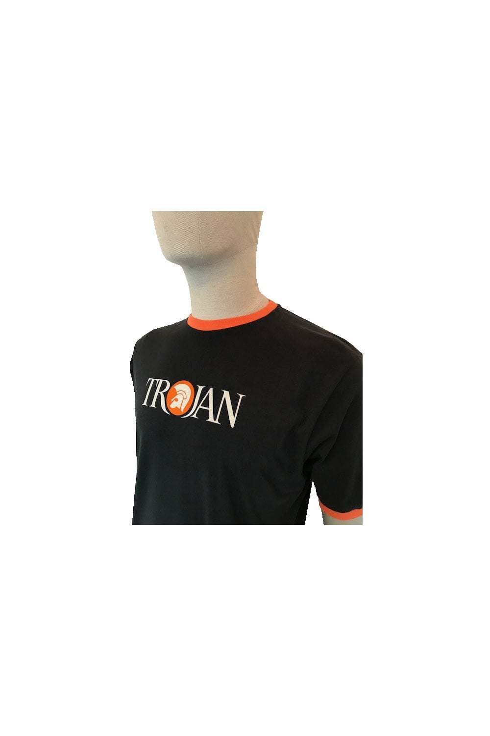 Trojan Logo Ringer Tee TC/1014 Black