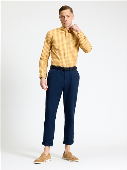 Ben Sherman Long Sleeve Gingham Shirt (Zest)