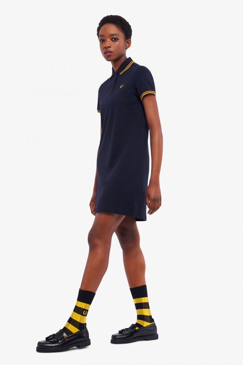 Fred Perry Twin Tipped Shirt Dress D3600 Navy-10