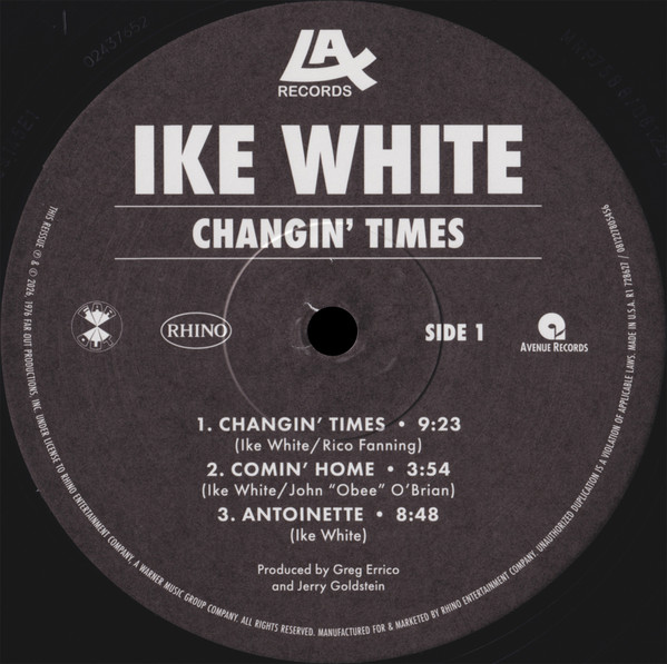 Ike White – Changin' Times (LP) RSD 26
