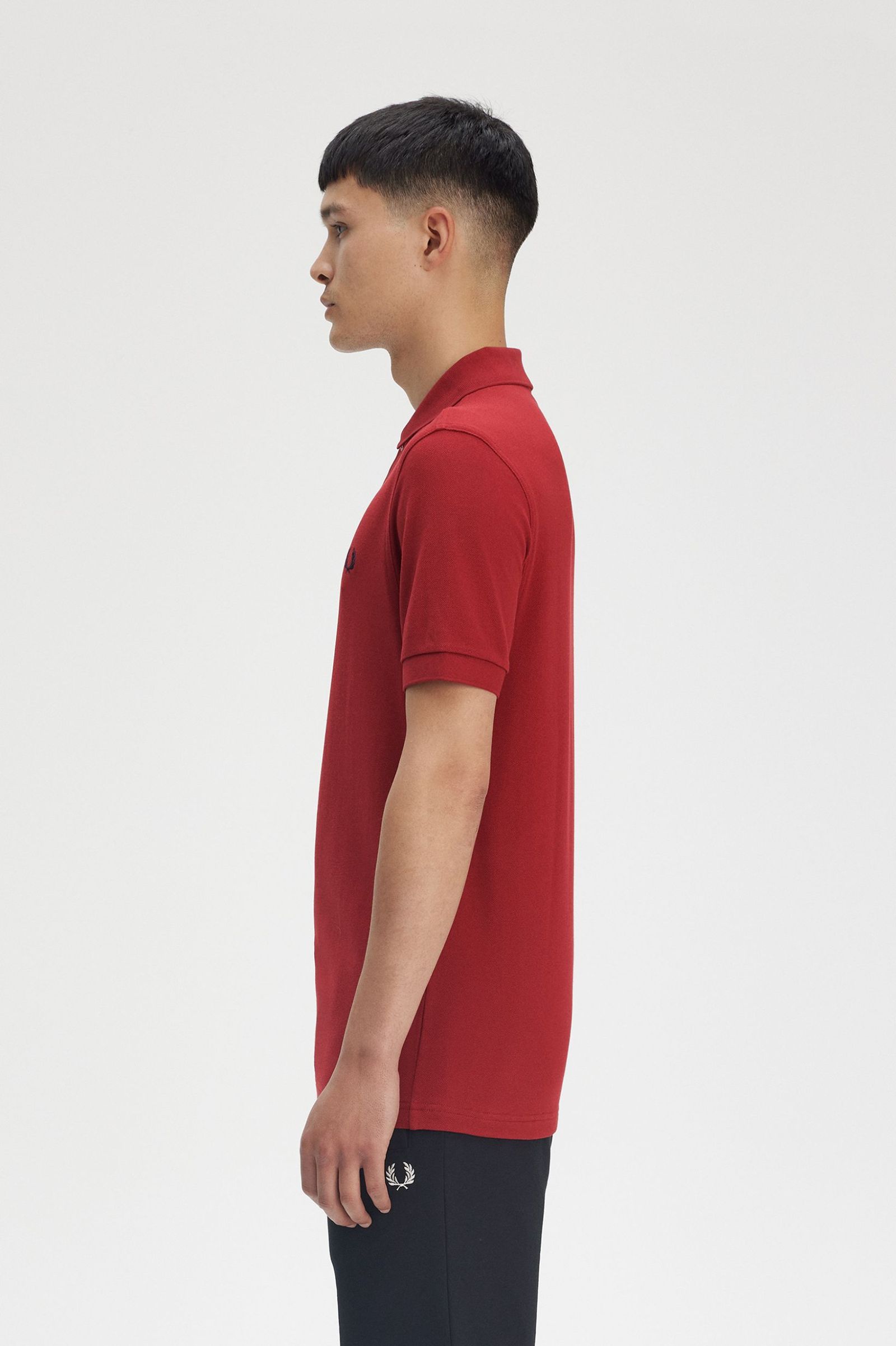 Fred Perry Shirt in Burnt Red/Navy
