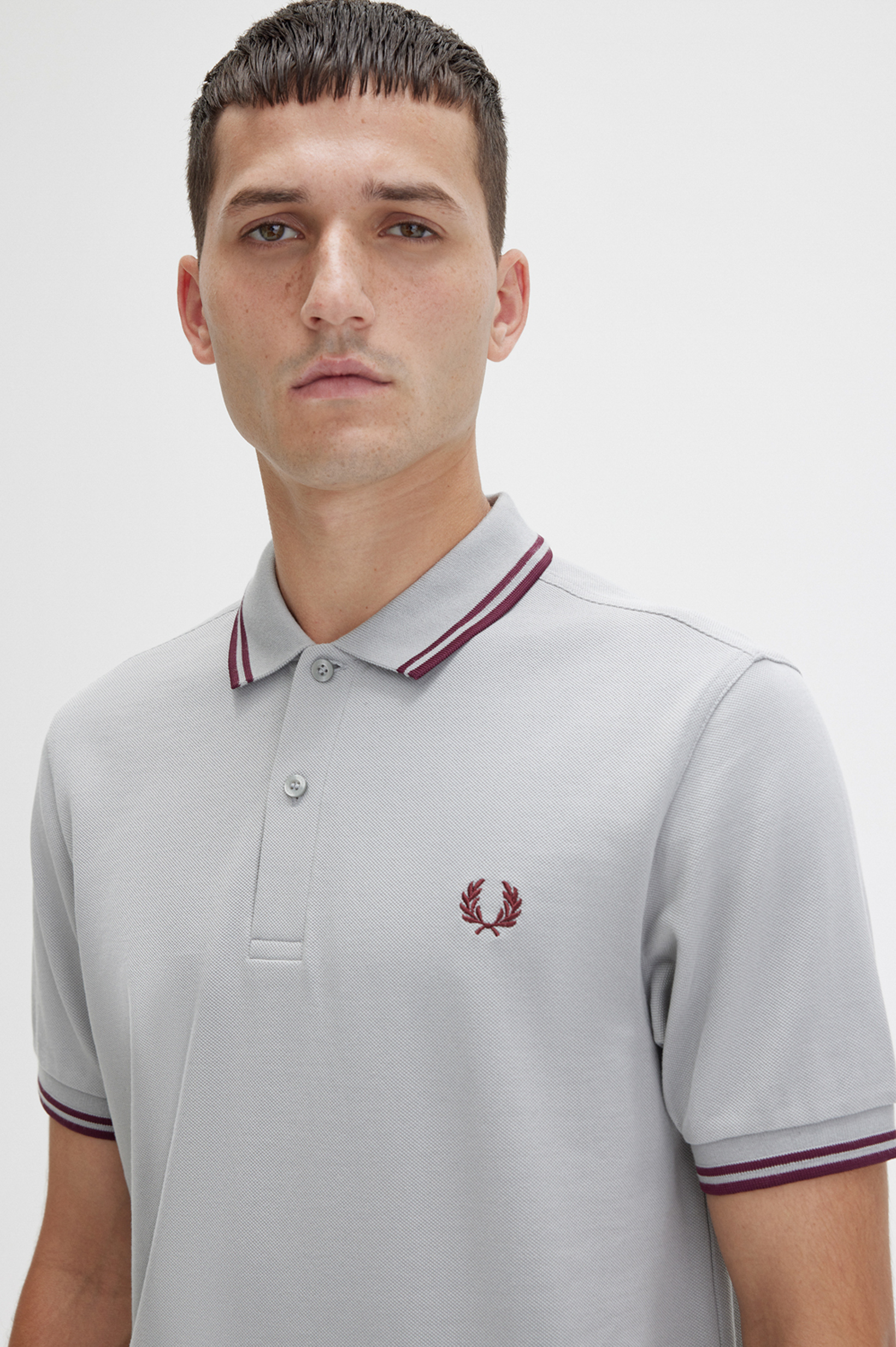 Fred Perry M3600 Twin Tipped Polo Shirt Limestone