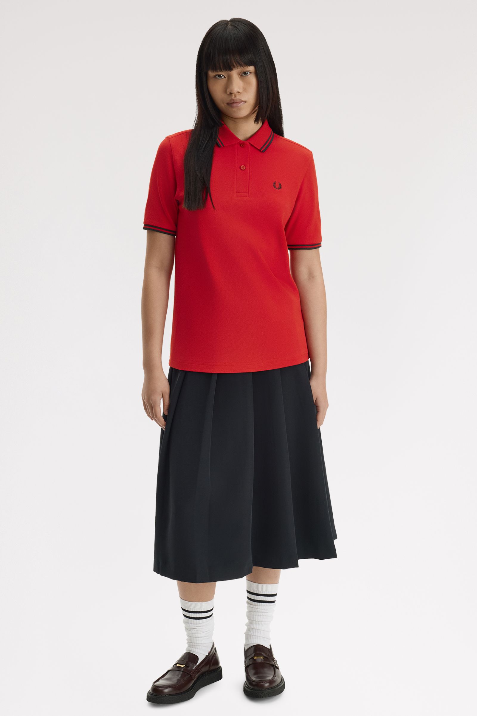 Fred Perry Twin Tipped Fred Perry Shirt (English Rose Red)