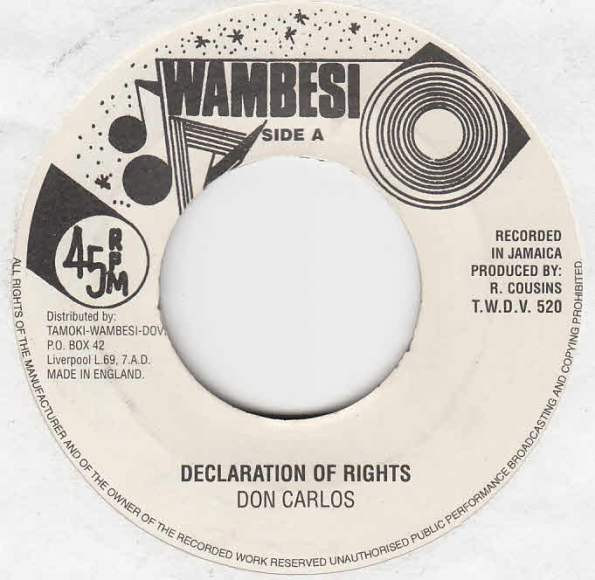Don Carlos – Declaration Of Rights (7'')