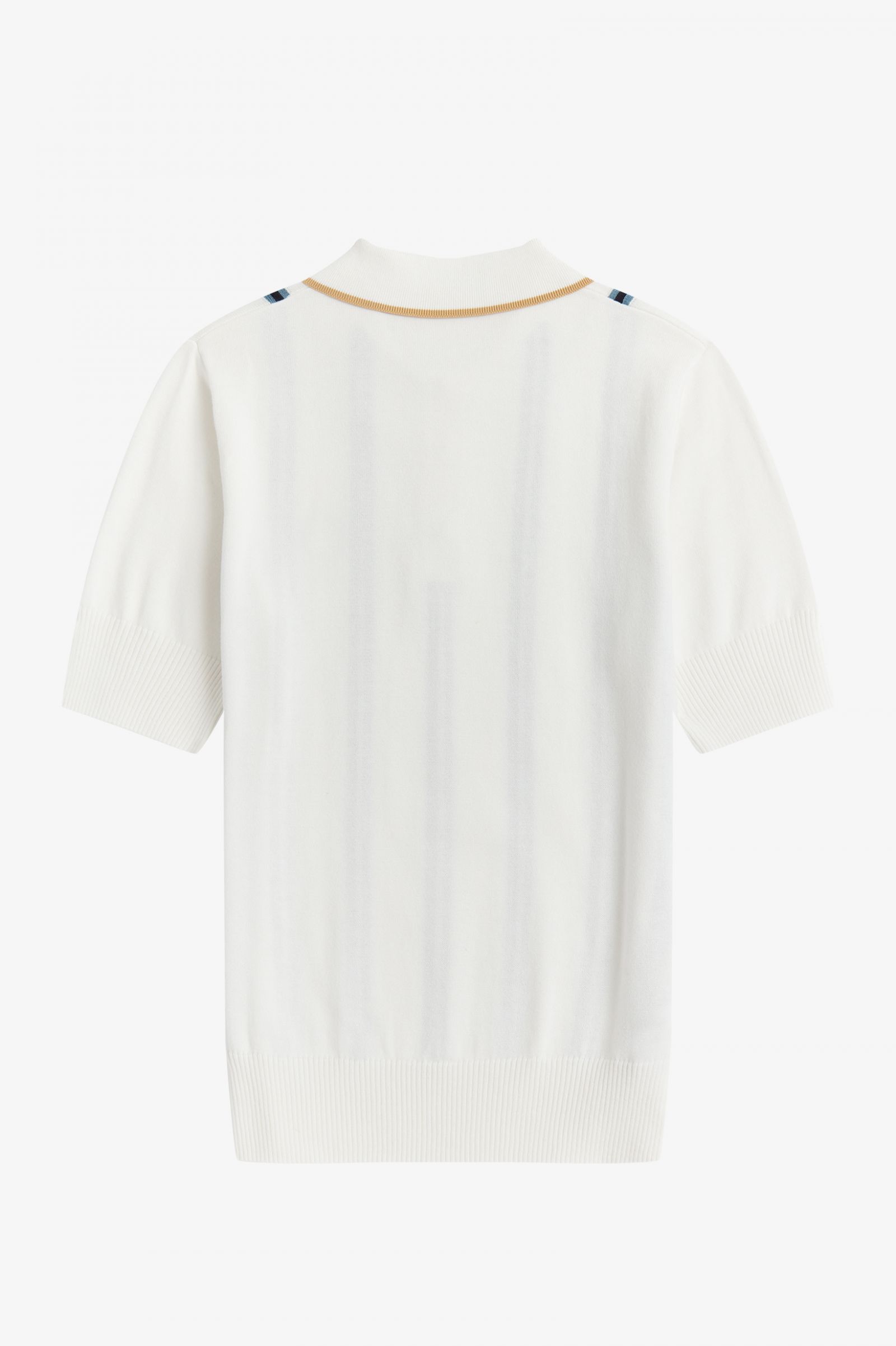 Fred Perry Striped Knitted Shirt Snow White