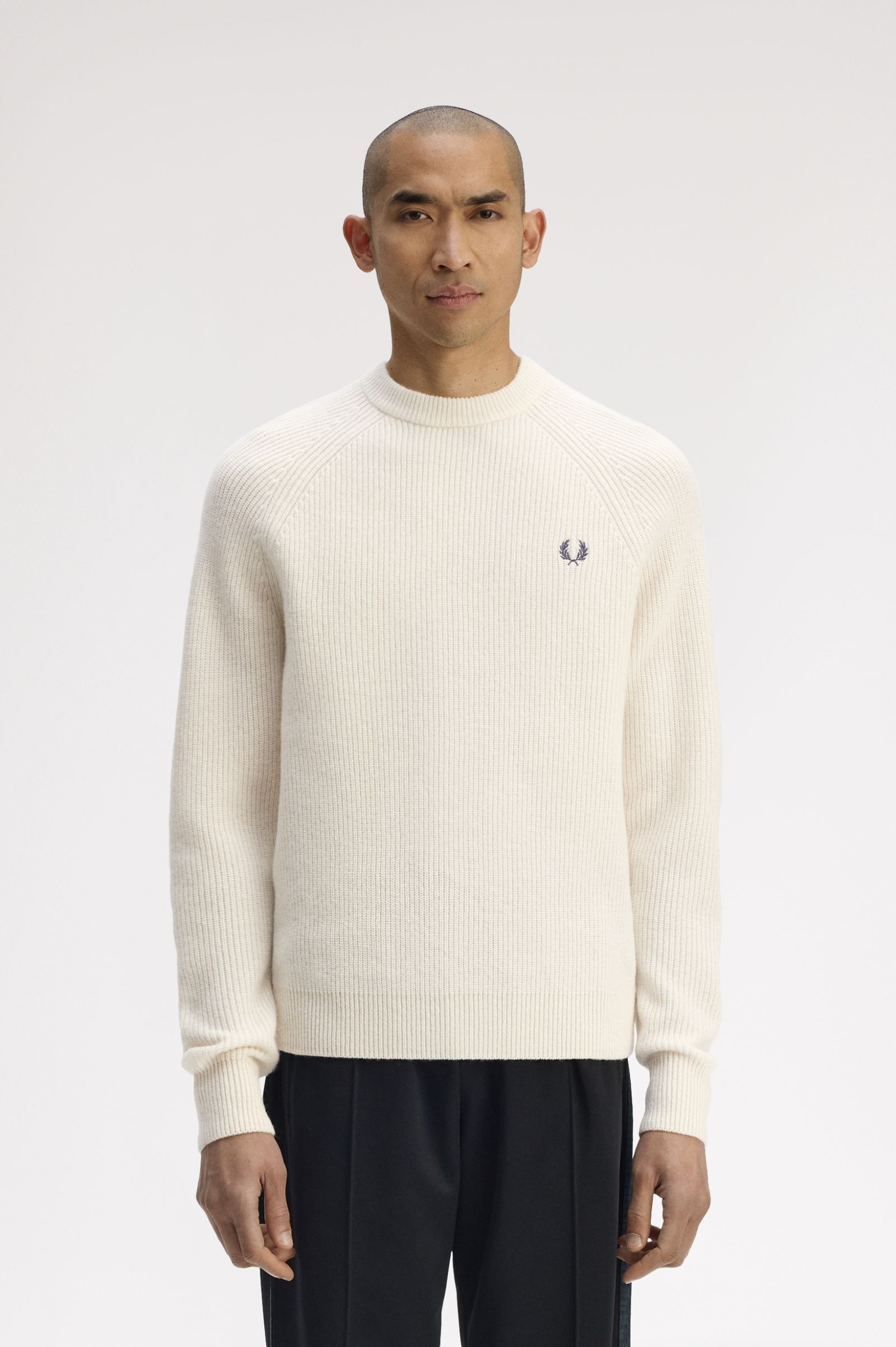 Fred Perry Lambswool Raglan Jumper (Ecru)