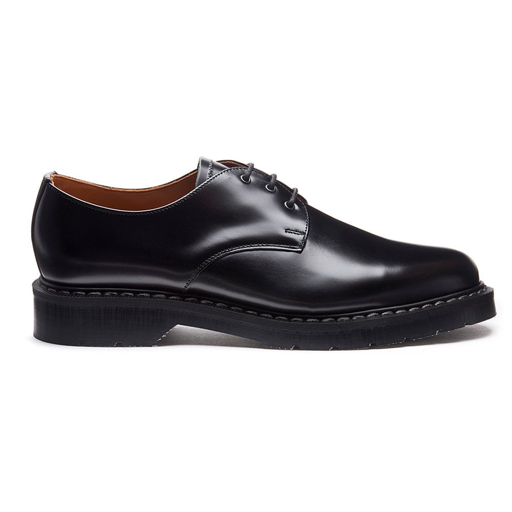 Solovair 3-Eye gibson Shoe Black Hi-Shine-39,5