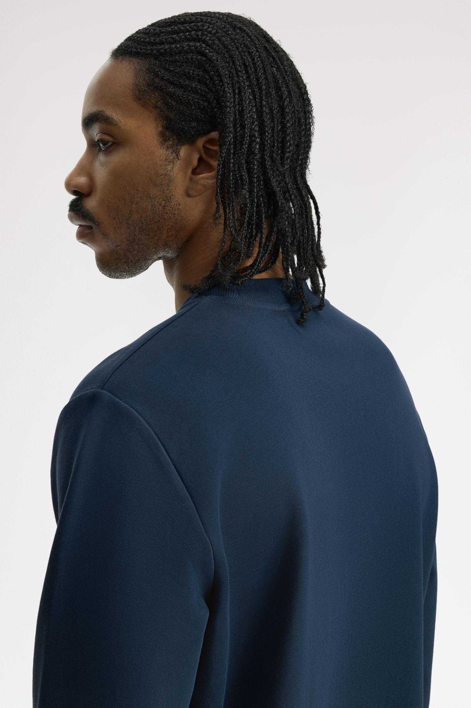 Fred Perry Crew Neck Sweatshirt (Mod Blue/Slate)