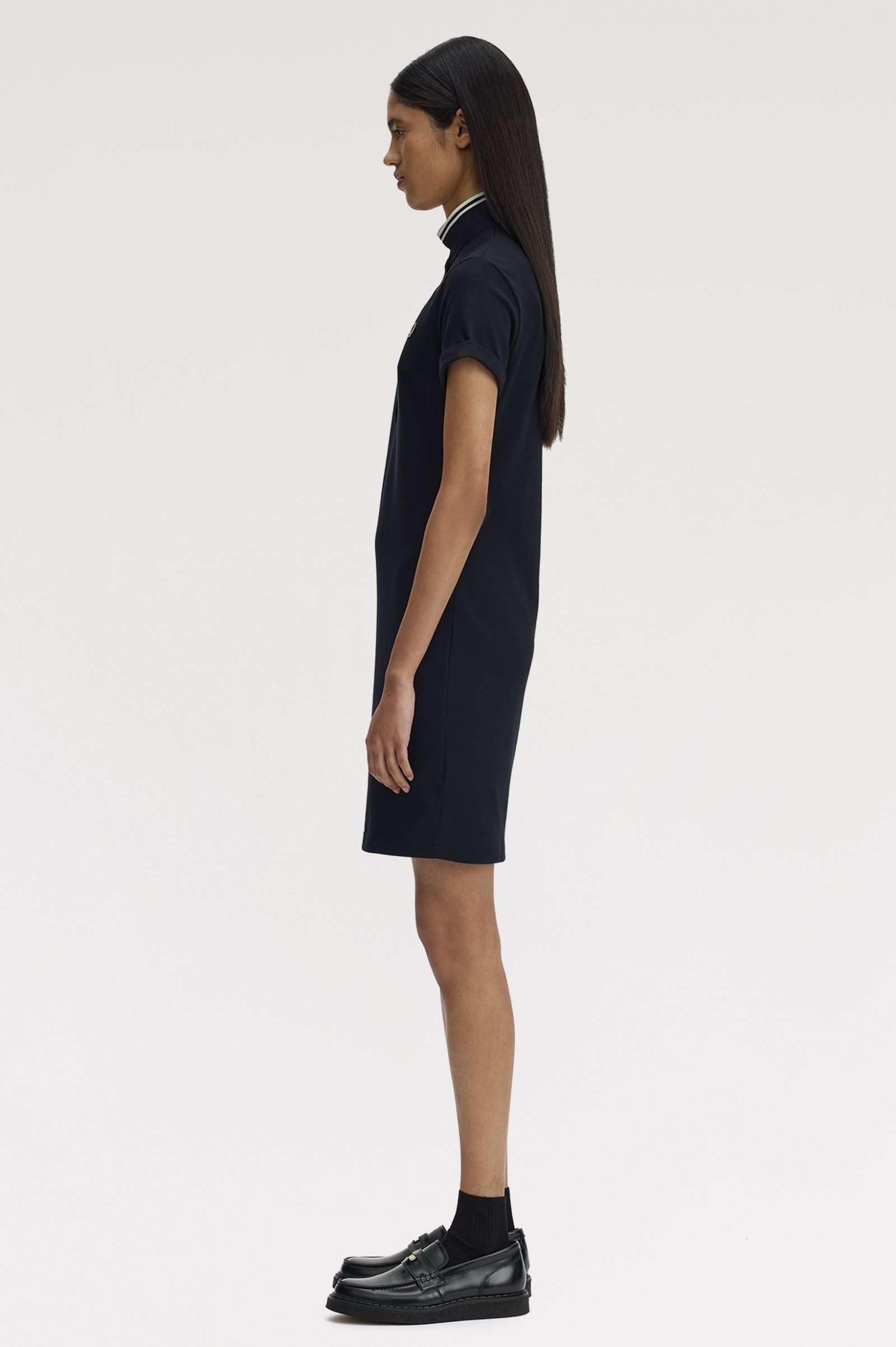 Fred Perry Amy Winehouse Tipped Polo Dress (Black)
