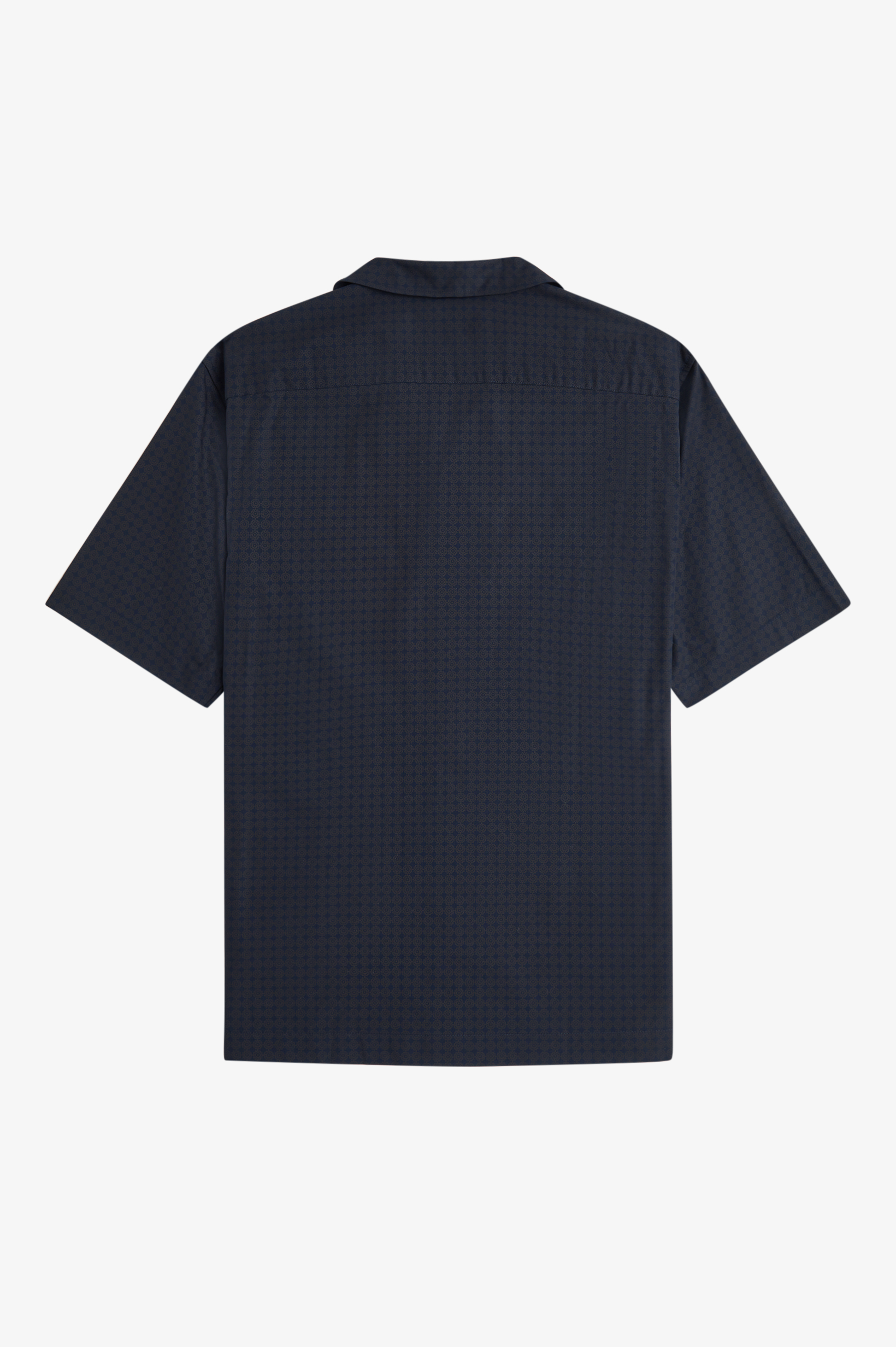 Fred Perry Floral Print Revere Collar Shirt (Navy)