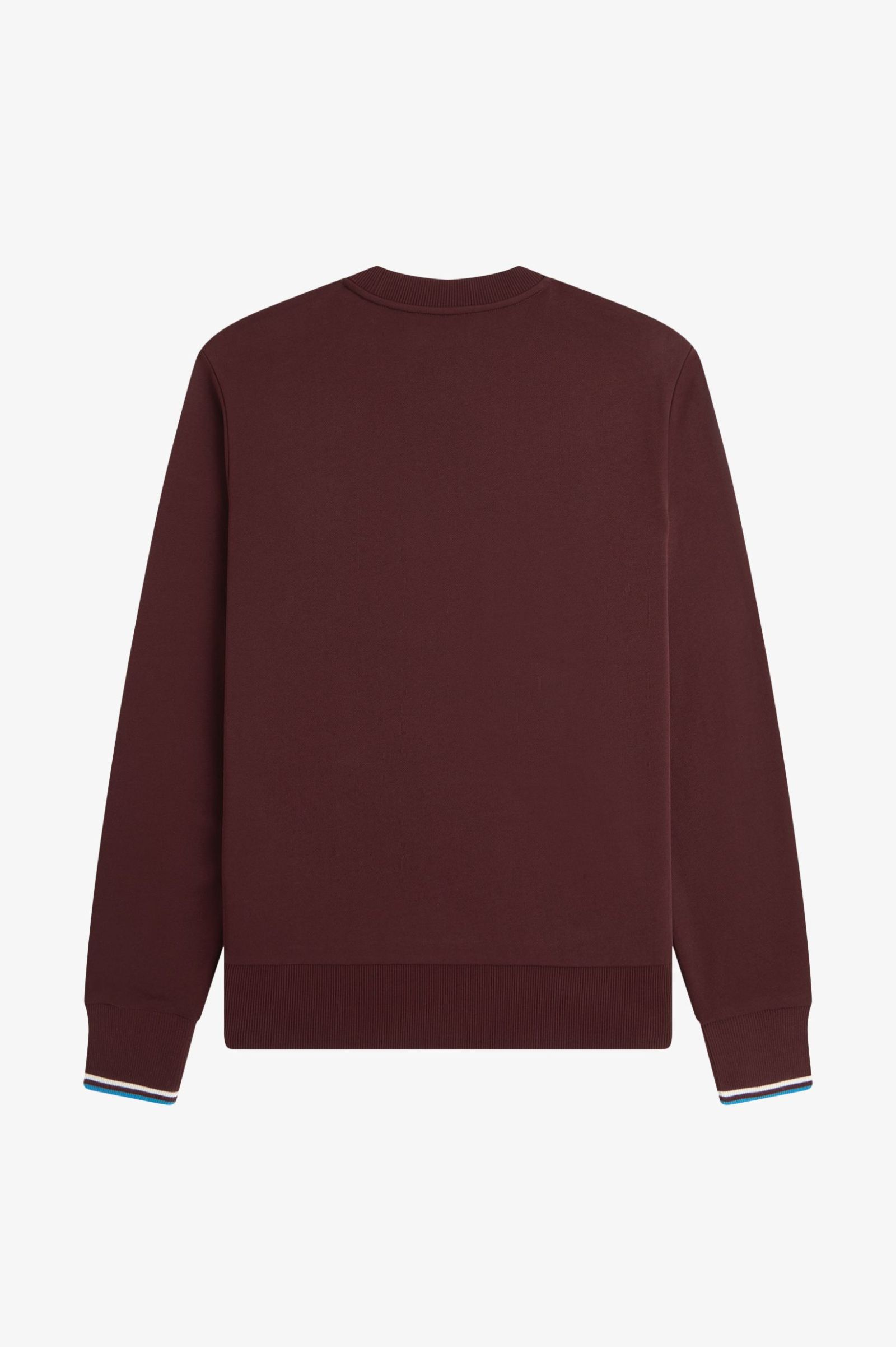 Fred Perry Crew Neck Sweatshirt (Oxblood/Ecru/Courtblue)