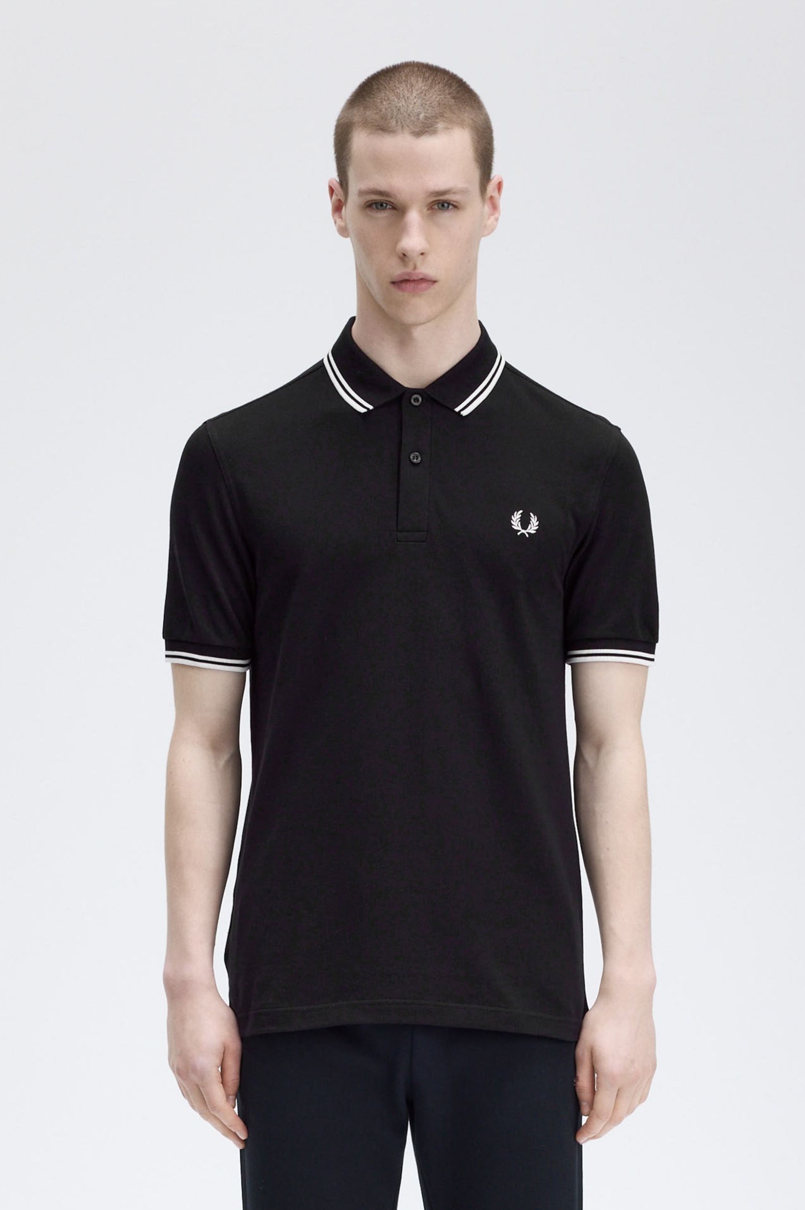 Fred Perry Twin Tipped Shirt M3600 Black